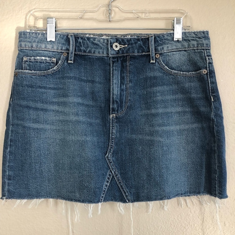 PAIGE  Distressed Frayed Hem Mini Skirt Size 28/6